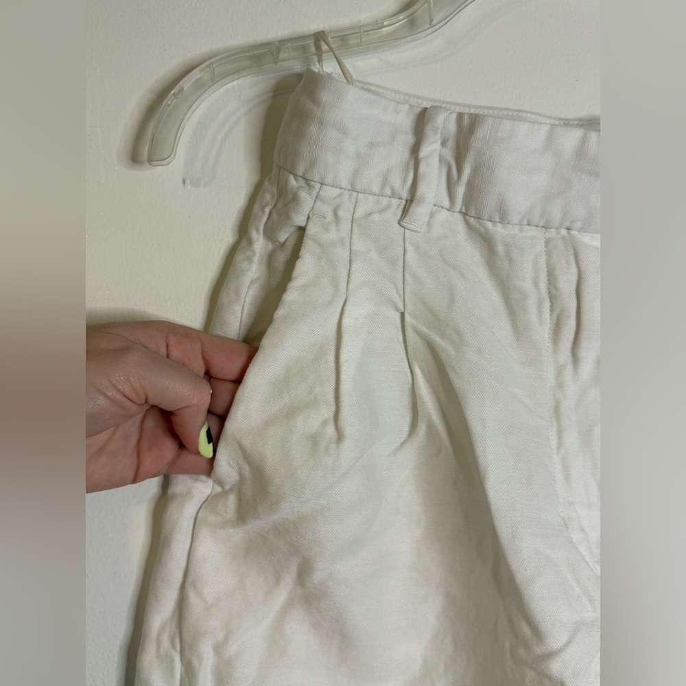 Aritzia Wilfred Linen Effortless Pant, White Size 6 - Picture 6 of 14